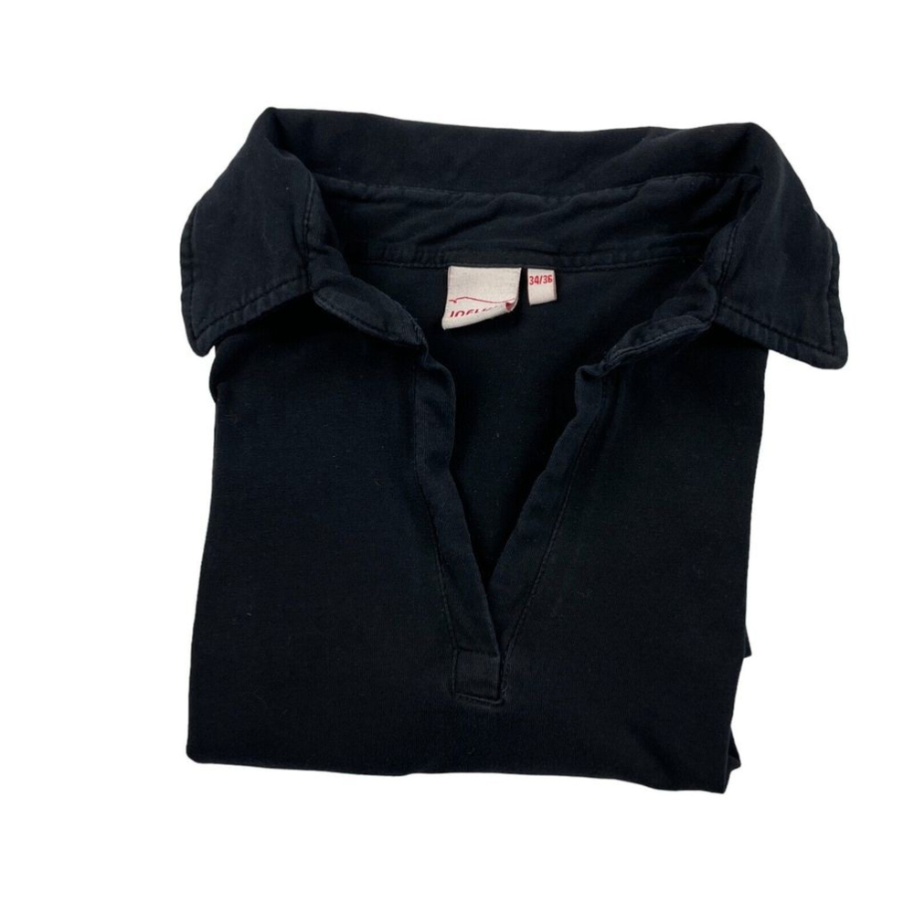 Influx Polo Shirt Women's Size 34/36 Black Golf Performance Short Sleeve Collar - Picture 6 of 7